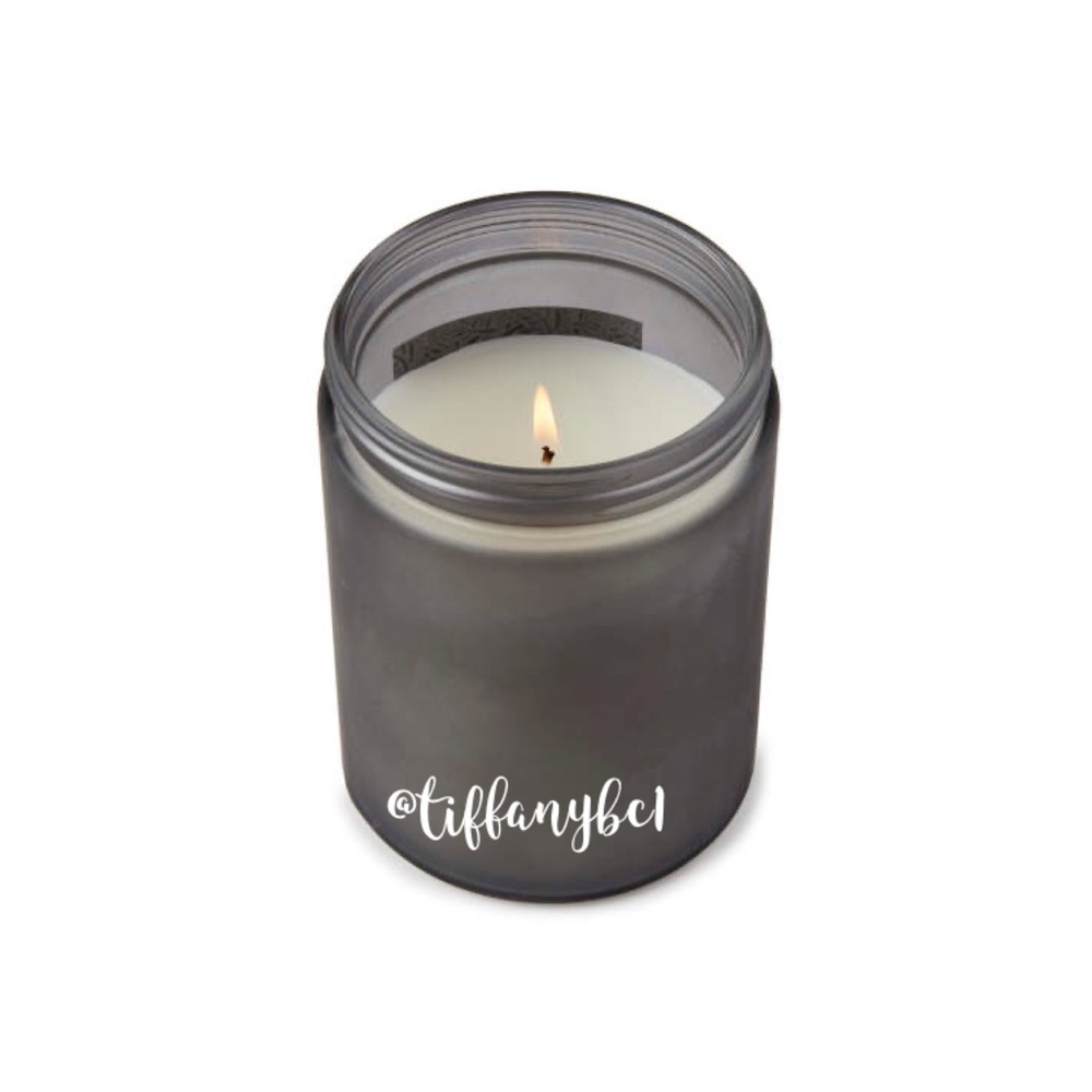 Sandalwood Frosted Jar Candle with Wood Lid - Picture 2 of 5